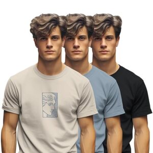 New Arrivals Cotton Blend Crew Neck/Round Neck Half Sleeve Tshirt